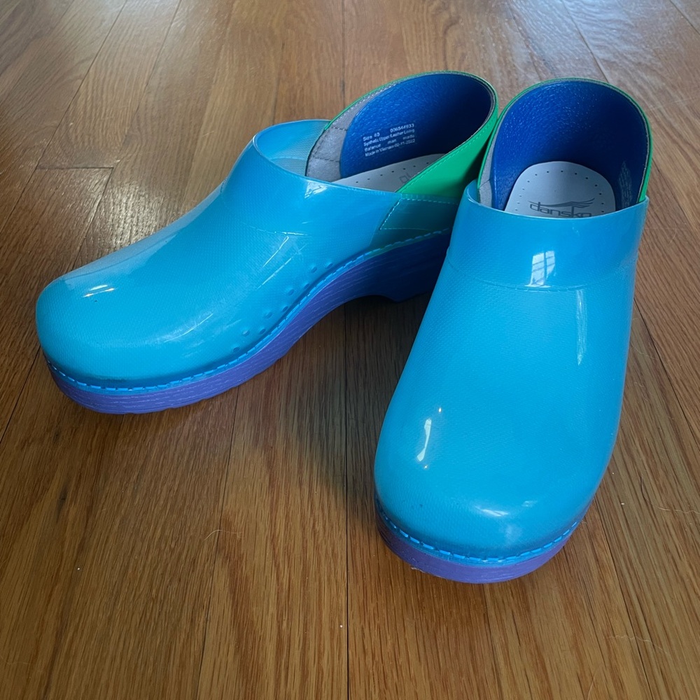 Dansko Professional Blue Translucent Clogs